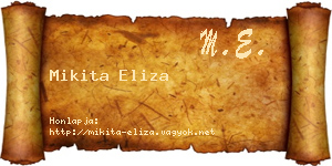 Mikita Eliza névjegykártya
